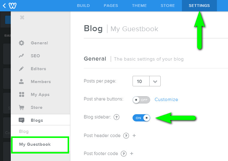 Turn Off Blog Sidebar