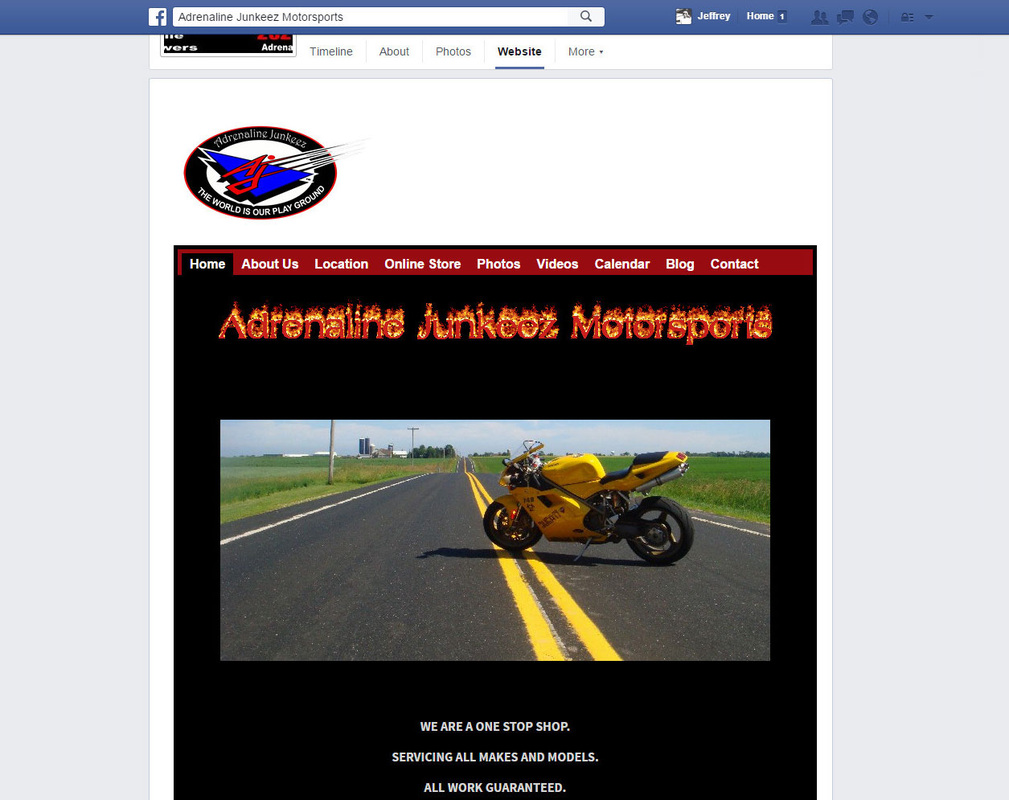 Adrenaline Junkeez Motorsports Facebook Tab