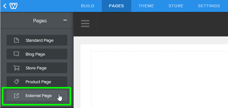 External Page Guestbook Link