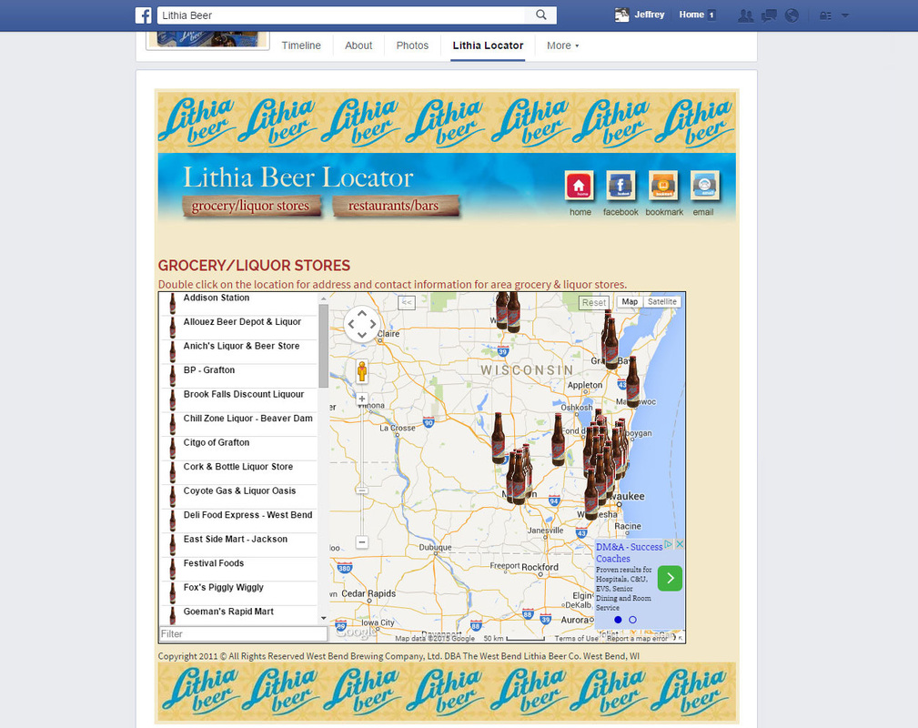 Lithia Locator Facebook Tab