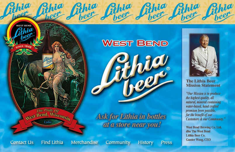 Lithia Beer homepage